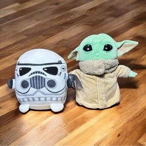 Star Wars Plush Set – Mattel Grogu (Baby Yoda) & Stormtrooper | Mini Stuffed Toy